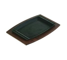 Сковорода прямоугольная 29.5х20 см, черная, чугун, Lodge, фото 