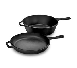 Сковорода глубокая, диаметр: 26 см, объем: 2,84 л + крышка-сковорода, материал: чугун, LCC3, LODGE, США, фото 