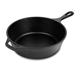 Сковорода круглая глубокая 26 см, черная, чугун, Lodge, фото 