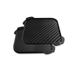 Поднос-гриль квадратный, 26.2x32.5 см, чугун, черный, Lodge, фото 