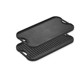 Поднос-гриль прямоугольный с ручками, 50.8x26.5 см, чугун, черный, Lodge, фото 