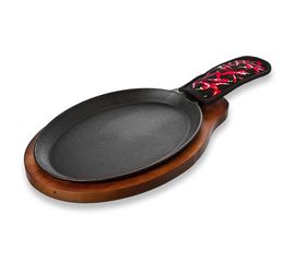 Набор из 3-х предметов: сковорода, диаметр: 25 см, подставка и перчатка, материал: чугун, дерево, LFSR3, LODGE, США, фото 