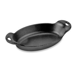 Блюдо для запекания, овальное, объем: 0,25 л, размер: 20 х 10,5 см, материал: чугун, HMSOV, LODGE, США, фото 