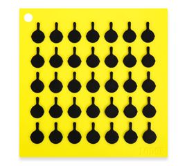 Коврик квадратный, 17.8х17.8 см, желтый с черным рисунком, силикон, Lodge, Цвет: Желтый, фото 