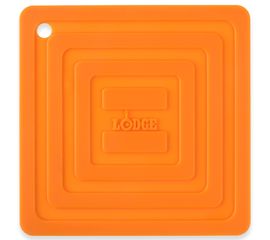 Подставка под кастрюлю, 15x15 см, оранжевая, силикон, Lodge, Цвет: Оранжевый, фото 