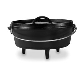 Казан, 30 см, 5.6 л, черный, чугун, Lodge, фото 