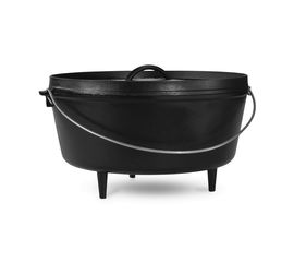 Казан, 36 см, 9.4 л, черный, чугун, Lodge, фото 