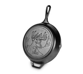 Сковорода чугунная круглая 26 см, L8SKWLDR, "Олень" серия Wildlife, LODGE, США, фото 