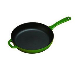 Сковорода круглая 28 см, зеленая, Lodge, фото 