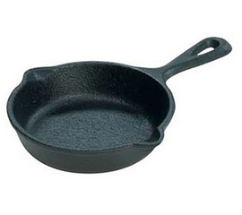 Сковорода - кокотница 9 см,  черная, чугун, Lodge, Диаметр сковороды, см: 9, фото 