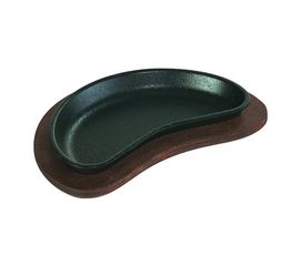 Сковорода-полумесяц без ручек 22.5х13 см, черная, чугун, Lodge, фото 