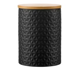 Банка для хранения керамическая Farah, 900 мл, черная, Liberty Jones, фото 