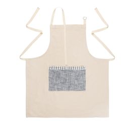 Фартук из плотного хлопка с контрастным карманом синего цвета из коллекции Essential, 70х80 см, Tkano, фото 