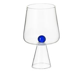 Бокал для вина Orb, 400 мл, прозрачный/синий, Liberty Jones, фото 