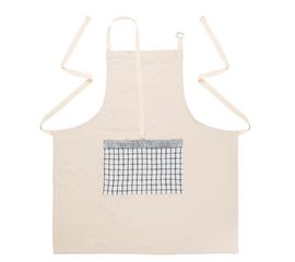 Фартук из плотного хлопка с контрастным карманом в клетку из коллекции Essential, 70х80 см, Tkano, фото 
