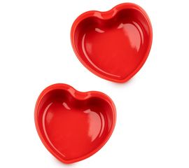 Набор из 2-х форм для запекания "Сердце" Heart, 13,4 х 13,2 см, красный, Peugeot, фото 