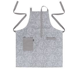 Фартук из хлопка серого цвета с принтом Спелая Смородина из коллекции Scandinavian touch, 70х85 см, Tkano, фото 