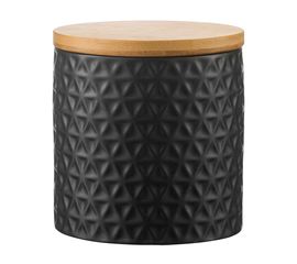 Банка для хранения керамическая Farah, 480 мл, черная, Liberty Jones, фото 