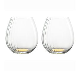 Набор бокалов для вина Alice в подарочной упаковке, 610 мл, золотистые, 2 шт., Liberty Jones, фото 