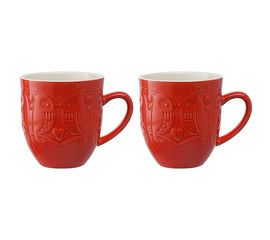 Набор кружек Birds of Paradise, 500 мл, красные, 2 шт., Liberty Jones, фото 