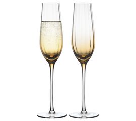 Набор бокалов для шампанского Gemma Amber, 225 мл, 2 шт., Liberty Jones, фото 