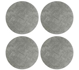 Набор из 4-х сервировочных салфеток Leanera, d 35 см, серые, Liberty Jones, фото 