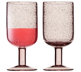 Набор бокалов для вина Flowi, 410 мл, розовые, 2 шт., Liberty Jones, фото 