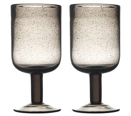 Набор бокалов для вина Flowi, 410 мл, серо-коричневые, 2 шт., Liberty Jones, фото 