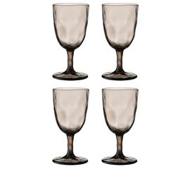 Набор бокалов для вина Hollow, 430 мл, серо-коричневый, 4 шт., Liberty Jones, фото 