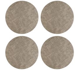 Набор из 4-х сервировочных салфеток Leanera, d 35 см, песочные, Liberty Jones, фото 