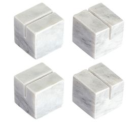 Набор держателей для именных карт Marm, белый мрамор, 4 шт., Liberty Jones, фото 