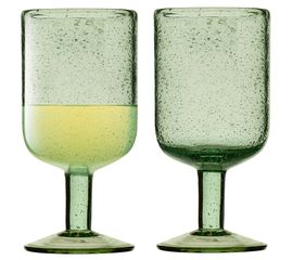 Набор бокалов для вина Flowi, 410 мл, зеленые, 2 шт., Liberty Jones, фото 