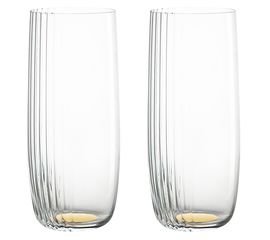 Набор стаканов Alice в подарочной упаковке, 370 мл, золотистые, 2 шт., Liberty Jones, фото 