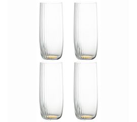 Набор стаканов Alice, 370 мл, золотистые, 4 шт., Liberty Jones, фото 