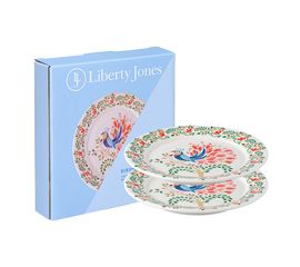 Набор тарелок Fantail Bird из коллекции Birds of Paradise в подарочной упаковке, d 18 см, 2 шт., Liberty Jones, фото 