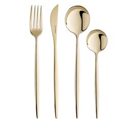 Набор столовых приборов Globe, золотистые, 16 пред., Liberty Jones, фото 