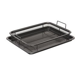 Противень для запекания с решеткой-гриль Roast Masters, 25х33 см, черный, Liberty Jones, фото 