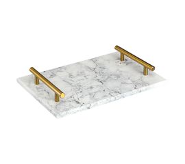 Поднос Marm, 30х20 см, белый мрамор, Liberty Jones, фото 