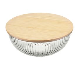 Чаша стеклянная с бамбуковой крышкой Harmy, 3,5 л, Liberty Jones, фото 