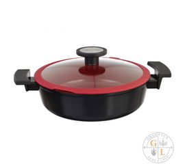 Жаровня со стеклянной крышкой для индукционных плит De Chef 2,7 л, 24 см, Neoflam, фото 