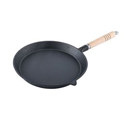 Сковорода чугунная с деревянной ручкой d 25 cм, P.L. Proff Cuisine, фото 