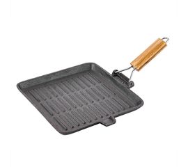 Сковорода-гриль чугунная 26,5*28*2 cм, P.L. Proff Cuisine, фото 