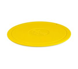 Коврик круглый силиконовый 18,2 см желтый Lodge, фото 