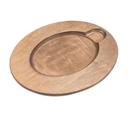 Подставка овальная для сковороды 4020302, 30.5х25.5 см, коричневая, дерево, Lodge, фото 