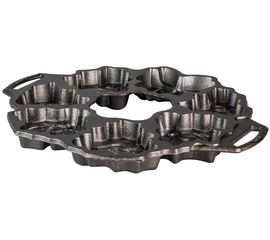 Форма для выпечки печенья с силиконовыми прихватами, круглая, 32 см, 7 отделений, материал: чугун, BWHWA1, BAKEWARE, LODGE, США, фото 