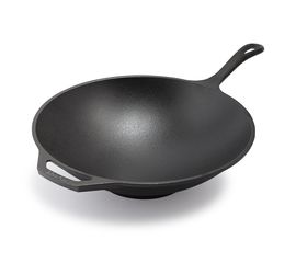 Сковорода-вок с длинной ручкой, Chef Collection, 30 см, чугунная, LC12SF, Lodge, фото 