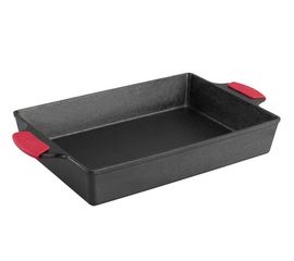 Форма для выпечки с силиконовыми прихватами, прямоугольная, размер: 23 х 33 см, материал: чугун, BW13CA1, BAKEWARE, LODGE, США, фото 