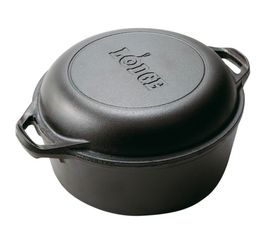 Кастрюля 5,7 л + крышка-гриль, Chef Collection, 30 см, чугунная, LC6DD, Lodge, фото 