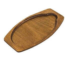 Подставка для сковороды овальная 4020499, коричневая, дерево, Lodge, фото 