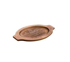 Подставка овальная для сковороды 4020303, 34х23 см, коричневая, дерево, Lodge, фото 